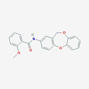 molecular formula C21H17NO4 B269627 N-(11H-dibenzo[b,e][1,4]dioxepin-2-yl)-2-methoxybenzamide 