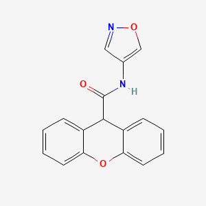 molecular formula C17H12N2O3 B2696288 N-(异噁唑-4-基)-9H-黄色素-9-甲酰胺 CAS No. 1396710-75-0