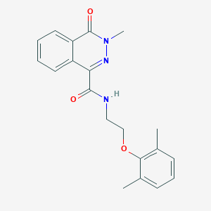molecular formula C20H21N3O3 B269629 N-[2-(2,6-dimethylphenoxy)ethyl]-3-methyl-4-oxo-3,4-dihydrophthalazine-1-carboxamide 