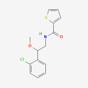 molecular formula C14H14ClNO2S B2696314 N-(2-(2-氯苯基)-2-甲氧基乙基)噻吩-2-甲酸酰胺 CAS No. 1795442-24-8