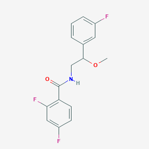 molecular formula C16H14F3NO2 B2696318 2,4-Difluoro-N-[2-(3-fluorophenyl)-2-methoxyethyl]benzamide CAS No. 1797337-87-1