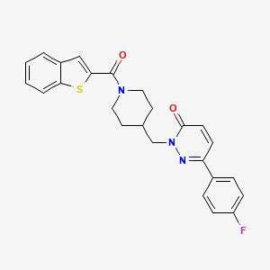 2-{[1-(1-Benzothiophene-2-carbonyl)piperidin-4-yl]methyl}-6-(4-fluorophenyl)-2,3-dihydropyridazin-3-one