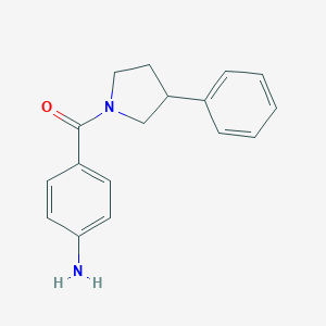 molecular formula C17H18N2O B269633 Benzenamine, 4-[(3-phenyl-1-pyrrolidinyl)carbonyl]- 