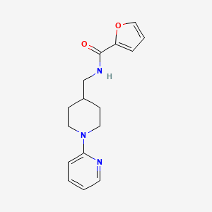 molecular formula C16H19N3O2 B2696332 N-((1-(pyridin-2-yl)piperidin-4-yl)methyl)furan-2-carboxamide CAS No. 1235292-82-6