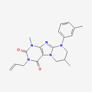 1,7-dimethyl-9-(3-methylphenyl)-3-prop-2-enyl-7,8-dihydro-6H-purino[7,8-a]pyrimidine-2,4-dione