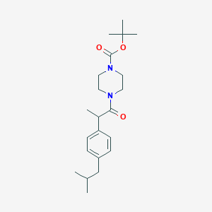 B2696349 Tert-butyl 4-[2-[4-(2-methylpropyl)phenyl]propanoyl]piperazine-1-carboxylate CAS No. 1354514-98-9