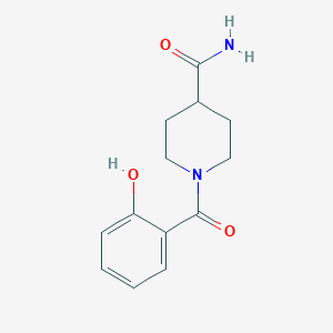 molecular formula C13H16N2O3 B269636 1-(2-Hydroxybenzoyl)piperidine-4-carboxamide 
