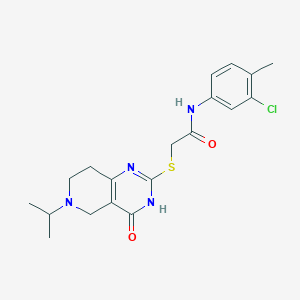 molecular formula C19H23ClN4O2S B2696360 N-(3-氯-4-甲基苯基)-2-((6-异丙基-4-氧代-3,4,5,6,7,8-六氢吡啶[4,3-d]嘧啶-2-基)硫代)乙酰胺 CAS No. 887221-84-3
