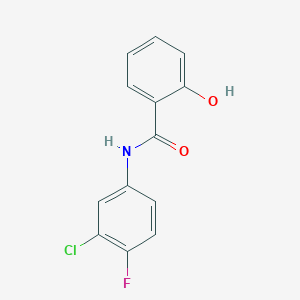 molecular formula C13H9ClFNO2 B269637 N-(3-chloro-4-fluorophenyl)-2-hydroxybenzamide CAS No. 341018-39-1