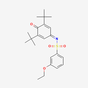 molecular formula C22H29NO4S B2696376 N-(3,5-二叔丁基-4-氧代环己-2,5-二烯-1-基亚乙基)-3-乙氧基苯磺酰胺 CAS No. 86604-33-3