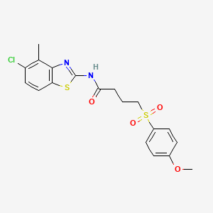 N-(5-chloro-4-methylbenzo[d]thiazol-2-yl)-4-((4-methoxyphenyl)sulfonyl)butanamide