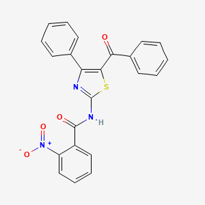 molecular formula C23H15N3O4S B2696400 N-(5-benzoyl-4-phenyl-1,3-thiazol-2-yl)-2-nitrobenzamide CAS No. 312605-89-3