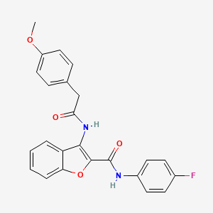 N-(4-fluorophenyl)-3-(2-(4-methoxyphenyl)acetamido)benzofuran-2-carboxamide