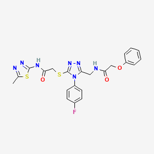 N-((4-(4-fluorophenyl)-5-((2-((5-methyl-1,3,4-thiadiazol-2-yl)amino)-2-oxoethyl)thio)-4H-1,2,4-triazol-3-yl)methyl)-2-phenoxyacetamide