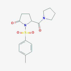 molecular formula C16H20N2O4S B269641 1-[(4-Methylphenyl)sulfonyl]-5-(1-pyrrolidinylcarbonyl)-2-pyrrolidinone 