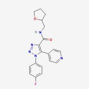 4-({3,5-dimethyl-4-[(4-methylpiperidin-1-yl)sulfonyl]-1H-pyrazol-1-yl}methyl)-N-(4-fluorobenzyl)benzamide