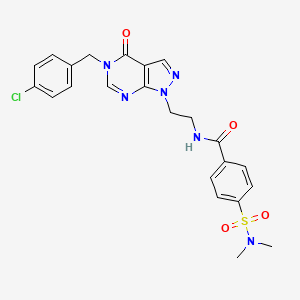 N-(2-(5-(4-chlorobenzyl)-4-oxo-4,5-dihydro-1H-pyrazolo[3,4-d]pyrimidin-1-yl)ethyl)-4-(N,N-dimethylsulfamoyl)benzamide