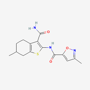 N-(3-carbamoyl-6-methyl-4,5,6,7-tetrahydrobenzo[b]thiophen-2-yl)-3-methylisoxazole-5-carboxamide