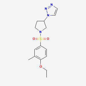 1-(1-((4-ethoxy-3-methylphenyl)sulfonyl)pyrrolidin-3-yl)-1H-1,2,3-triazole