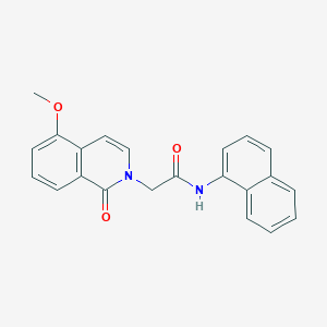 molecular formula C22H18N2O3 B2696420 2-(5-甲氧基-1-氧代异喹啉-2-基)-N-萘基乙酰胺 CAS No. 868223-30-7