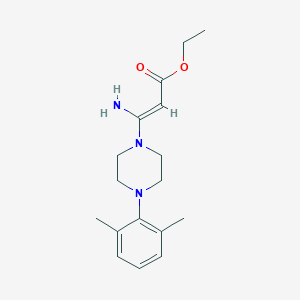 Ethyl 3-amino-3-[4-(2,6-dimethylphenyl)piperazino]acrylate