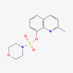 molecular formula C14H16N2O4S B2696425 2-Methylquinolin-8-yl morpholine-4-sulfonate CAS No. 825607-44-1