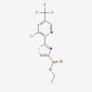 Ethyl 2-[3-chloro-5-(trifluoromethyl)pyridin-2-yl]-1,3-thiazole-4-carboxylate