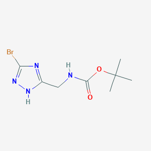 Tert-butyl N-[(3-bromo-1H-1,2,4-triazol-5-yl)methyl]carbamate