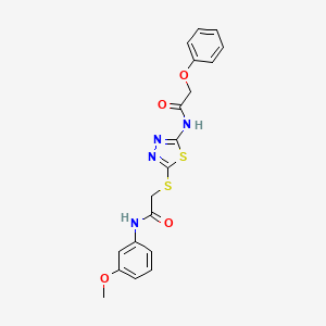 N-(3-methoxyphenyl)-2-((5-(2-phenoxyacetamido)-1,3,4-thiadiazol-2-yl)thio)acetamide