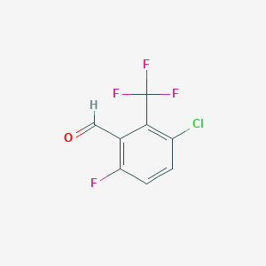 molecular formula C8H3ClF4O B2696442 3-氯-6-氟-2-(三氟甲基)苯甲醛 CAS No. 95399-94-3