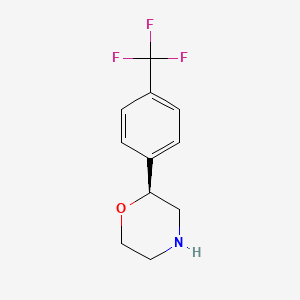 molecular formula C11H12F3NO B2696443 (2S)-2-[4-(trifluoromethyl)phenyl]morpholine CAS No. 2349772-26-3
