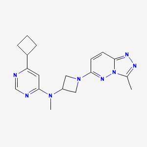 6-cyclobutyl-N-methyl-N-(1-{3-methyl-[1,2,4]triazolo[4,3-b]pyridazin-6-yl}azetidin-3-yl)pyrimidin-4-amine