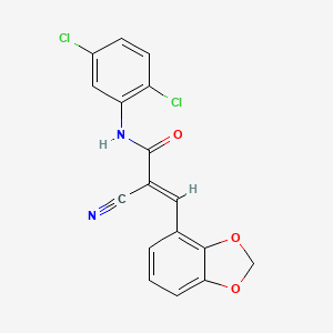 (E)-3-(1,3-benzodioxol-4-yl)-2-cyano-N-(2,5-dichlorophenyl)prop-2-enamide