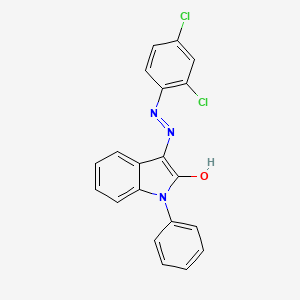 1-phenyl-1H-indole-2,3-dione 3-[N-(2,4-dichlorophenyl)hydrazone]