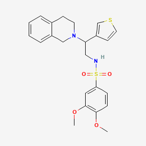 N-(2-(3,4-dihydroisoquinolin-2(1H)-yl)-2-(thiophen-3-yl)ethyl)-3,4-dimethoxybenzenesulfonamide