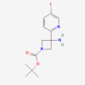 Tert-butyl 3-amino-3-(5-fluoropyridin-2-yl)azetidine-1-carboxylate