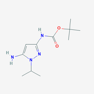 Tert-butyl N-(5-amino-1-propan-2-ylpyrazol-3-yl)carbamate
