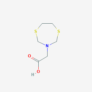 molecular formula C6H11NO2S2 B2696482 2-(1,5,3-Dithiazepan-3-yl)acetic acid CAS No. 1966944-38-6