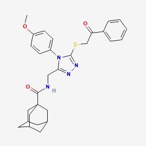 N-[[4-(4-methoxyphenyl)-5-phenacylsulfanyl-1,2,4-triazol-3-yl]methyl]adamantane-1-carboxamide