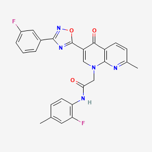 molecular formula C26H19F2N5O3 B2696503 N-(2,5-dimethoxybenzyl)-7-(4-ethoxyphenyl)pyrazolo[1,5-a]pyrimidine-3-carboxamide CAS No. 1029727-98-7