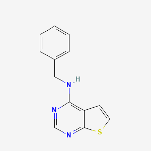 molecular formula C13H11N3S B2696511 N-benzylthieno[2,3-d]pyrimidin-4-amine CAS No. 63893-42-5