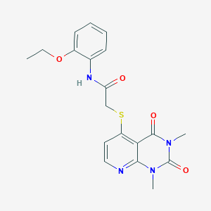 molecular formula C19H20N4O4S B2696517 2-(1,3-dimethyl-2,4-dioxopyrido[2,3-d]pyrimidin-5-yl)sulfanyl-N-(2-ethoxyphenyl)acetamide CAS No. 900005-45-0