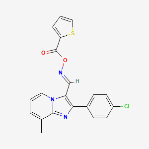 2-(4-Chlorophenyl)-8-methyl-3-({[(2-thienylcarbonyl)oxy]imino}methyl)imidazo[1,2-a]pyridine
