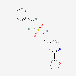 (E)-N-((2-(furan-2-yl)pyridin-4-yl)methyl)-2-phenylethenesulfonamide