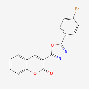 molecular formula C17H9BrN2O3 B2696534 3-[5-(4-溴苯基)-1,3,4-噁二唑-2-基]-2H-香豆素-2-酮 CAS No. 333773-09-4