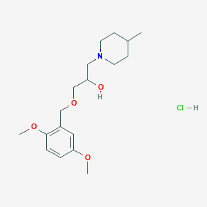 1-((2,5-Dimethoxybenzyl)oxy)-3-(4-methylpiperidin-1-yl)propan-2-ol hydrochloride