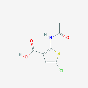 molecular formula C7H6ClNO3S B2696543 2-(Acetylamino)-5-chloro-3-thiophenecarboxylic acid CAS No. 338777-32-5