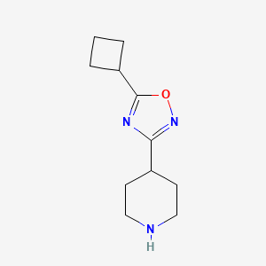 4-(5-Cyclobutyl-1,2,4-oxadiazol-3-yl)piperidine