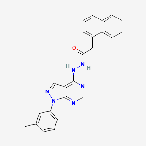 2-(naphthalen-1-yl)-N'-(1-(m-tolyl)-1H-pyrazolo[3,4-d]pyrimidin-4-yl)acetohydrazide