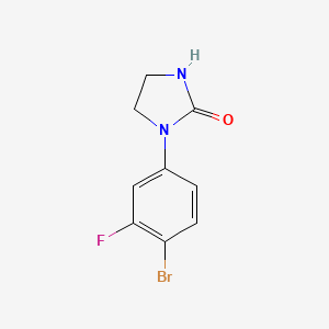 molecular formula C9H8BrFN2O B2696556 1-(4-Bromo-3-fluoro-phenyl)imidazolidin-2-one CAS No. 1503577-74-9